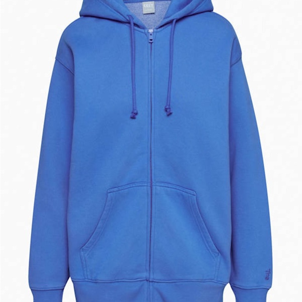 Aritzia TNA Cozy Fleece Boyfriend Zip Hoodie in GD Cali Blue